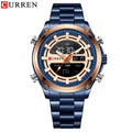 Men's Watch Dual Movement Quartz Electronic Watch Sports Steel Band Watch Men's Watch
